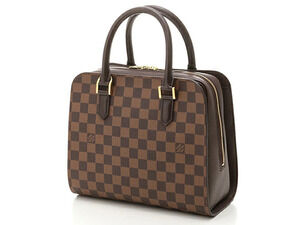 Louis Vuitton canvas Ebene Damier Triana handbag brown